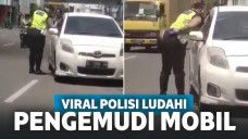 Polisi saat hentikan pengemudi mobil