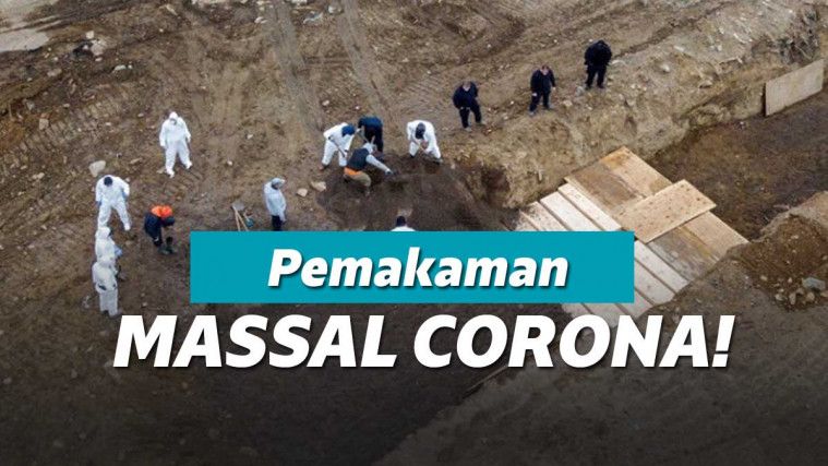 Kuburan massal korban virus corona di Pulau Hart, New York