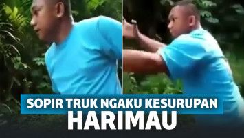 Ngaku Kesurupan Harimau Gunung Kawi, Sopir Truk Tantang Duel Pemotor
