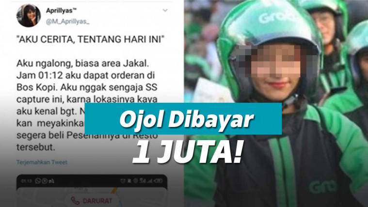 Ilustrasi ojek online ditransfer uang