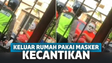 Pria ditegur polisi karena pakai masker kecantikan