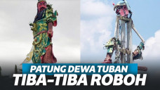 Misteri Robohnya Patung Dewa Raksasa Tuban, Tak Ada Angin Tak Ada Hujan!