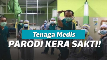 Tenaga medis bikin parodi kera sakti