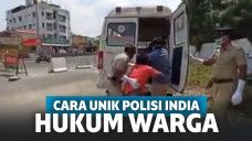 Kocak! Langgar Lockdown, Polisi India Jebloskan Warga ke Ambulans yang Isinya Bikin Ketakutan