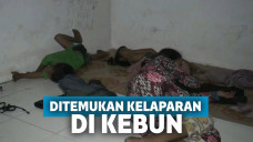 Satu keluarga saat ditemukan di rumah kosong