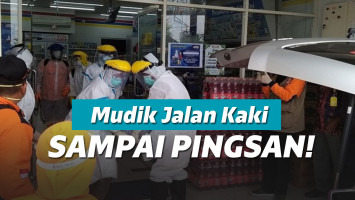 Pemudik pingsan di minimarket Madiun