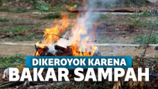 Ilustrasi bakar sampah