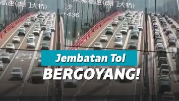 Jembatan di China bergoyang