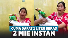Viral! Cuma Dapat Bantuan 1 Liter Beras dan 2 Bungkus Mie Instan, Warga Tengerang Hampir Nangis