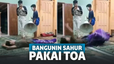 Usil! 2 Bocah Ini Bangunkan Sahur Temannya Pakai Toa, Netizen: Takut Rohnya nggak Balik