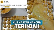 Kue nastar terinjak kaki