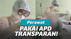 perawat pake bikini dengan APD transparan