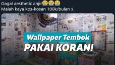 dekorasi kamar menggunakan koran bekas jadi viral