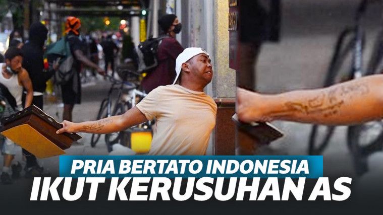 Viral Pria Bertato Indonesi Ikut Kerusuhan di Amerika Serikat. Warganet Beri Apresiasi!