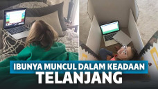 Muncul di Kelas Online Anaknya Dalam Keadaan Telanjang, Ibu Ini Malah Ngakak