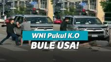 Pria diduga mahasiswa Indonesia pukul pria rasis