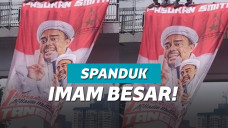 Ilustrasi spanduk Habib Riziek