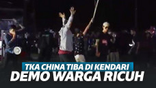 Tolak Kedataangan Ratusan TKA China, Demo Massa di Kendari Ricuh
