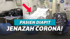 ilustrasi pasien diapit jasad virus corona