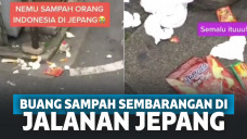 Sampah produk Indonesia di jalanan Jepang