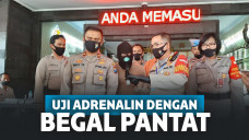 Pelaku begal pantat saat ditangkap polisi