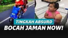 ilustrasi tingkah absurd bocah jaman now