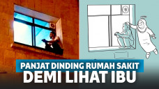 Pria di Palestina nekat panjat dinding untuk temui ibunya