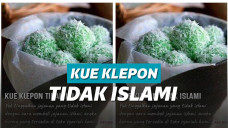 Viral unggahan foto dengan keterangan kue klepon tidak islami
