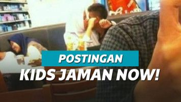 ilustrasi kids jaman now jatuh cinta