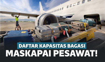 Dadtar kapasitas bagasi berbagai maskapai pesawat