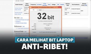 cara melihat bit laptop
