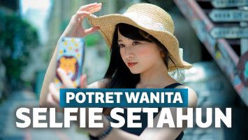 potret wanita selfie mengerikan