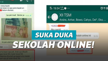 ilustrasi sekolah online