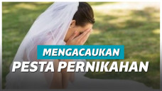 Ilustrasi pengantin wanita bersedih