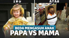 Perbedaan gaya asuh papa dan mama