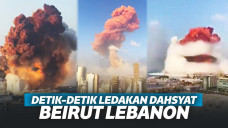Mengerikan! Ledakan Dahsyat di Beirut Lebanon, Mirip Bom Atom Hiroshima!