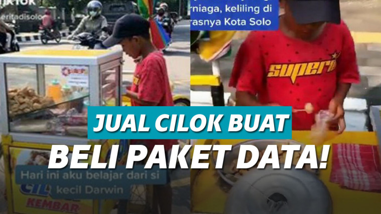 ilustrasi bocah SD jual cilok