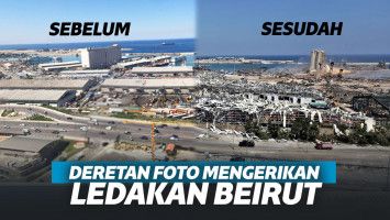 Ngeri Banget! Begini Foto Sebelum Dan Sesudah Ledakan Beirut