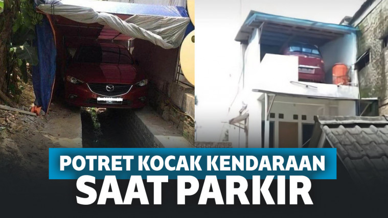 Potret kocak kendaraan parkir