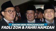 Jokowi Beri Bintang Jasa ke Fadli Zon dan Fahri Hamzah