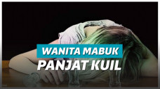 Ilustrasi wanita mabuk