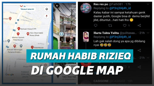 Rumah Habib Rizieq berubah jadi toko obat di Google Maps