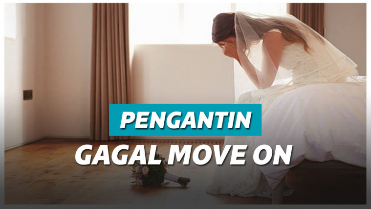 Ilustrasi pengantin wanita bersedih