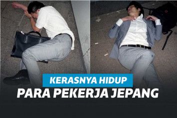 salah satu foto jepretan Pawel Jaszczuk tentang pegawai kantoran Jepang