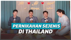 Viral pernikahan sesama jenis tiga pria di Thailand