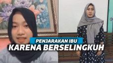 (kiri) Sumiyatun bersama anggota kepolisian (kanan) Ayu anak yang melaporkan ibunya karena kasus perselingkuhan