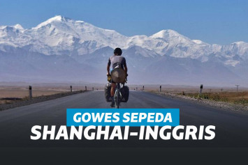 Josh Reid, pria yang gowes dari Shanghai ke Newcastle