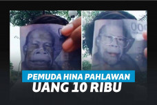 Pemuda yang dituding melecehkan gambar tokoh pahlawan.