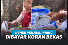 Sosok nenek yang kena prank, bukan dikasih uang tapi kertas bekas.