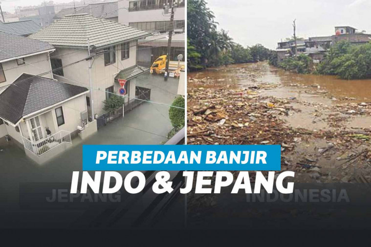 Perbedaan banjir di Jepang dan di Indonesia.